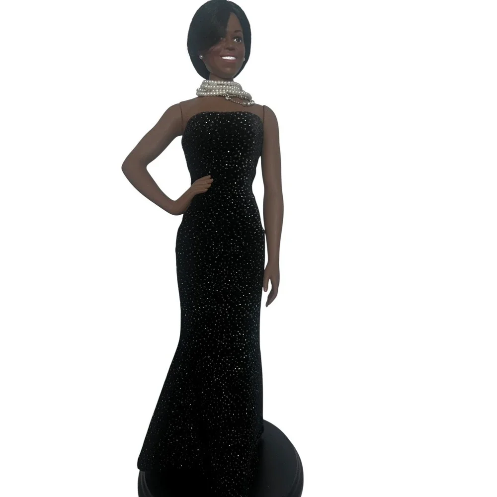 The Danbury Mint Michelle Obama Governors Ball Black Gown Special Edition Rare